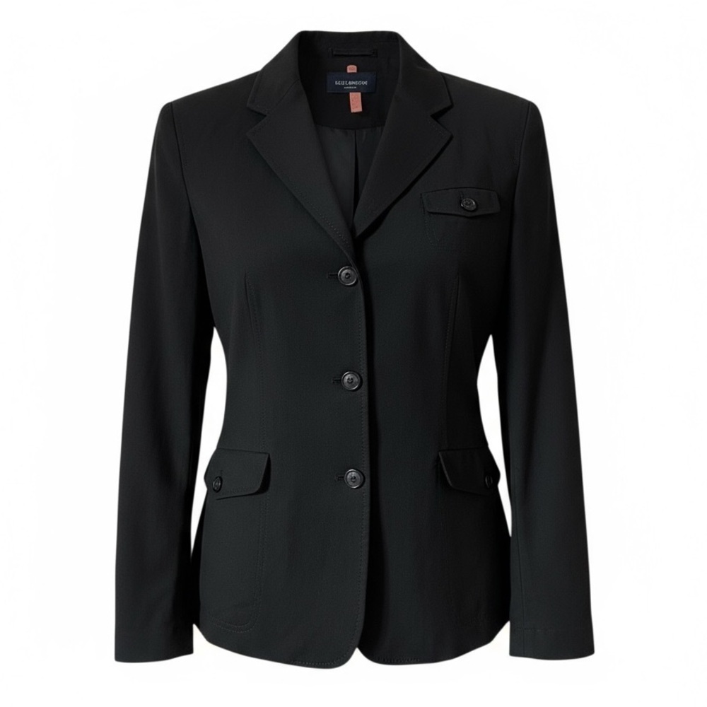 Piazza Sempione Black Cotton Blazer Jacket Size IT 48 US 6